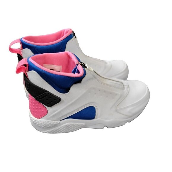 Nike Air Huarache Run Mid Sneakers White Blue Pink Shoe Women Size 10 - Picture 12 of 16